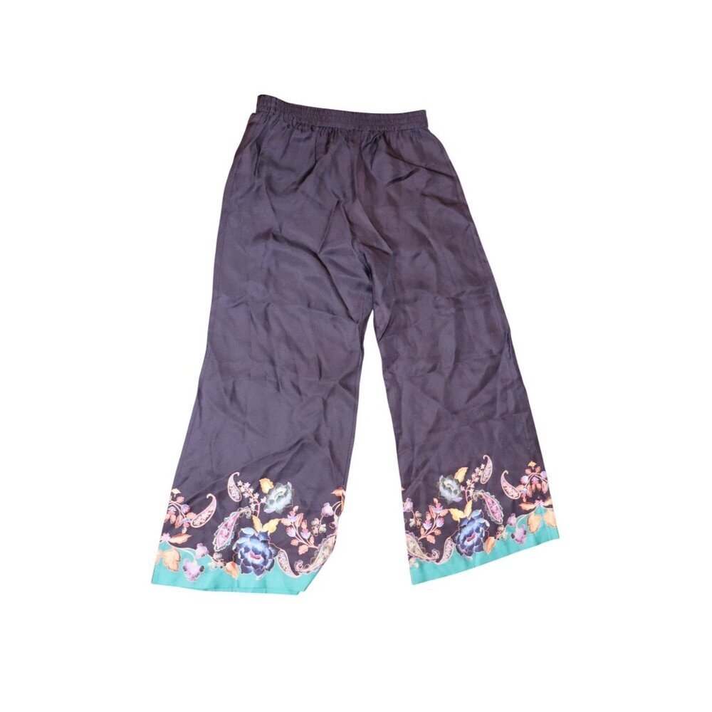 Johnny Was Jade Yasmin Cropped Easy Pant Stevie Garden, Small NWT